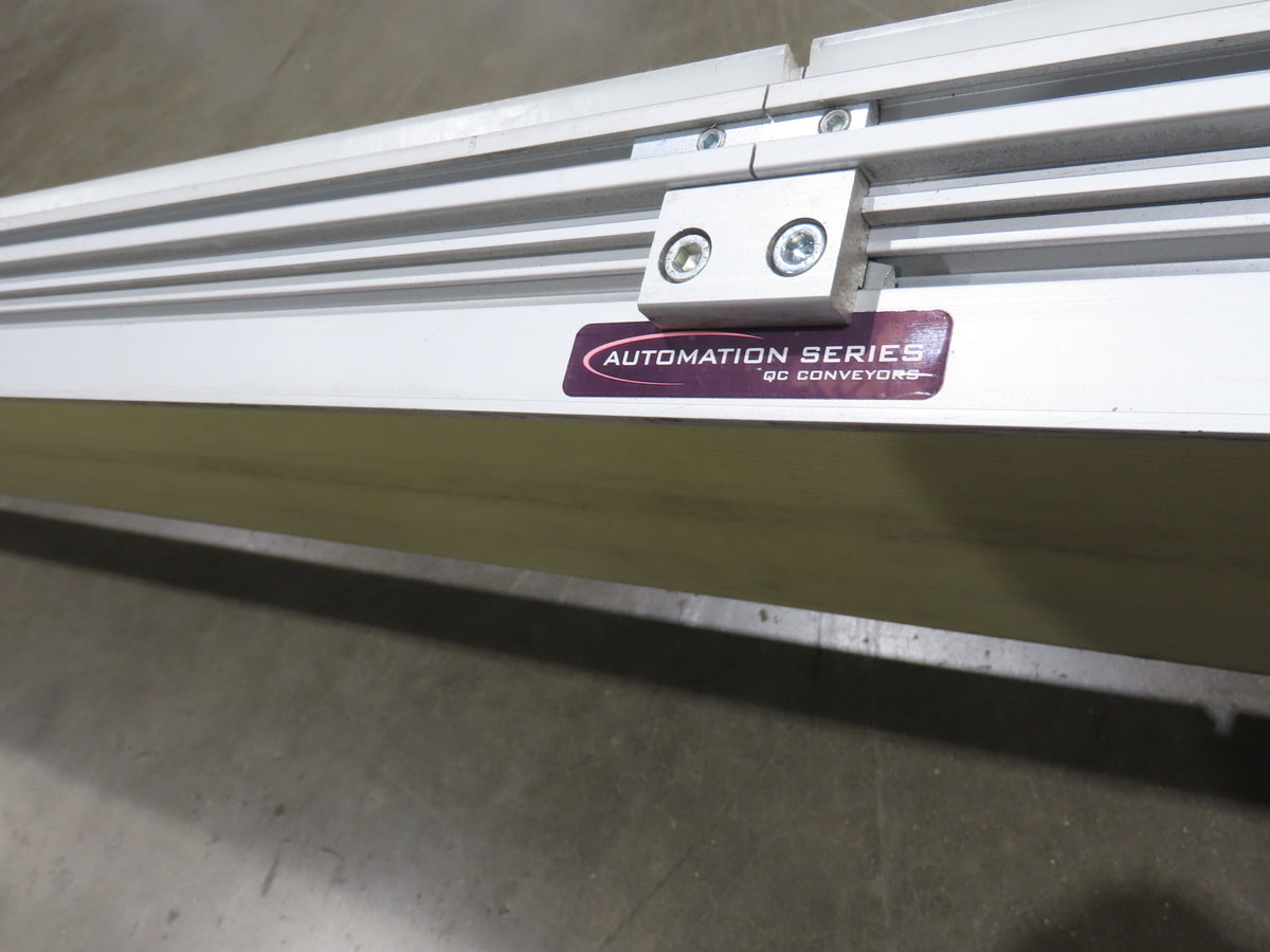 QC Industries 6"x 17'L Flat Belt Conveyor 230V 3PH 8FPM Automation Series LH