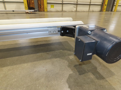 QC Industries 6"x 17'L Flat Belt Conveyor 230V 3PH 8FPM Automation Series LH