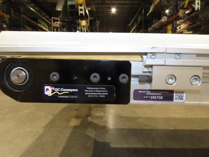 QC Industries 6"x 17'L Flat Belt Conveyor 230V 3PH 8FPM Automation Series LH