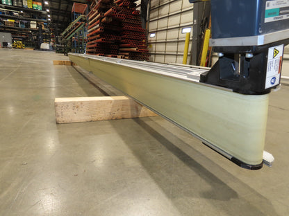QC Industries 6"x 17'L Flat Belt Conveyor 230V 3PH 8FPM Automation Series LH