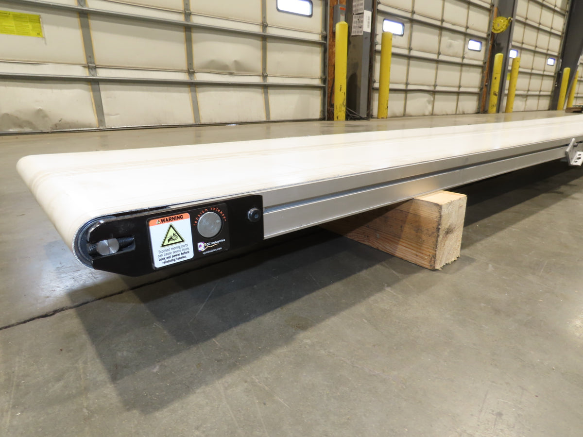 QC Industries 18"x 16'L Flat Belt Conveyor Automation Series  -No Drive Motor
