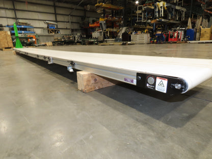QC Industries 18"x 16'L Flat Belt Conveyor Automation Series  -No Drive Motor