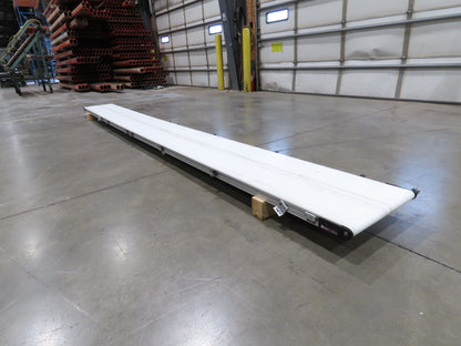 QC Industries 18"x 16'L Flat Belt Conveyor Automation Series  -No Drive Motor