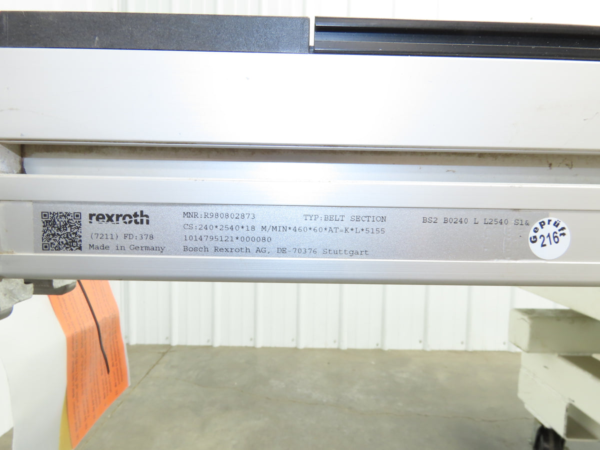 Rexroth CS: 240-2540-18M BS2 Transverse Belt Conveyor 240mm x 2540mm R980802873