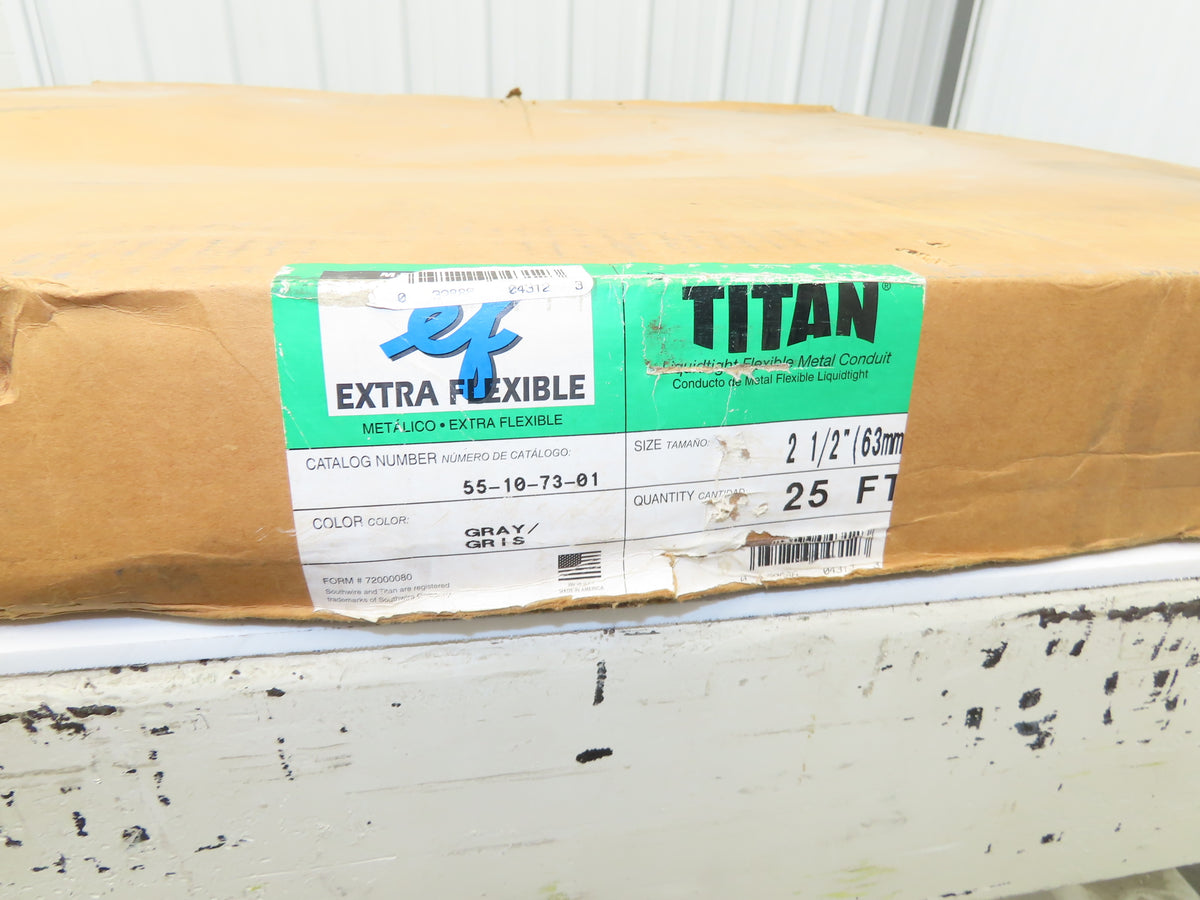 Southwire Titan Extra Flexible Liquid-Tight 2-1/2" Metallic Conduit 25'L