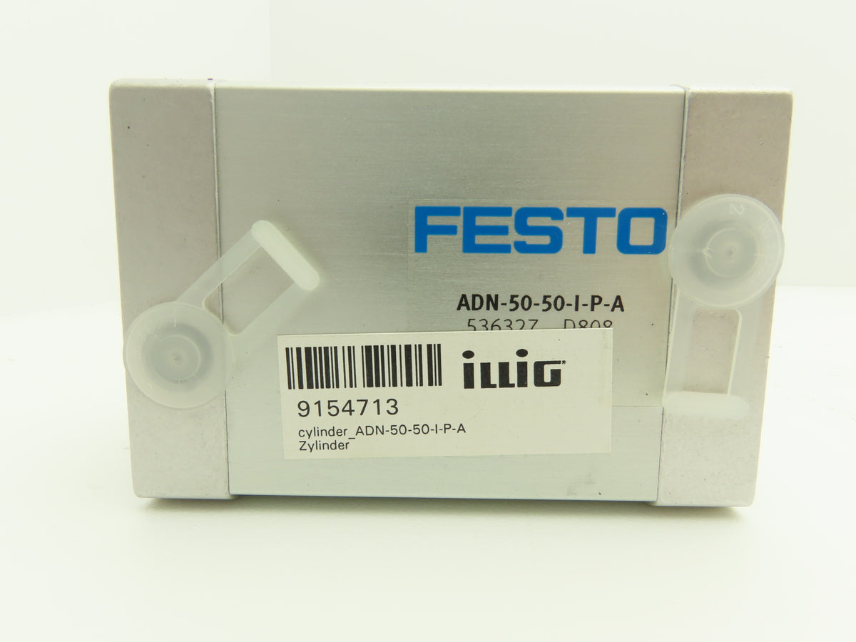 Festo ADN-50-50-I-P-A-S6 Pneumatic Air Cylinder 50mm Bore 50mm Stroke 145PSI