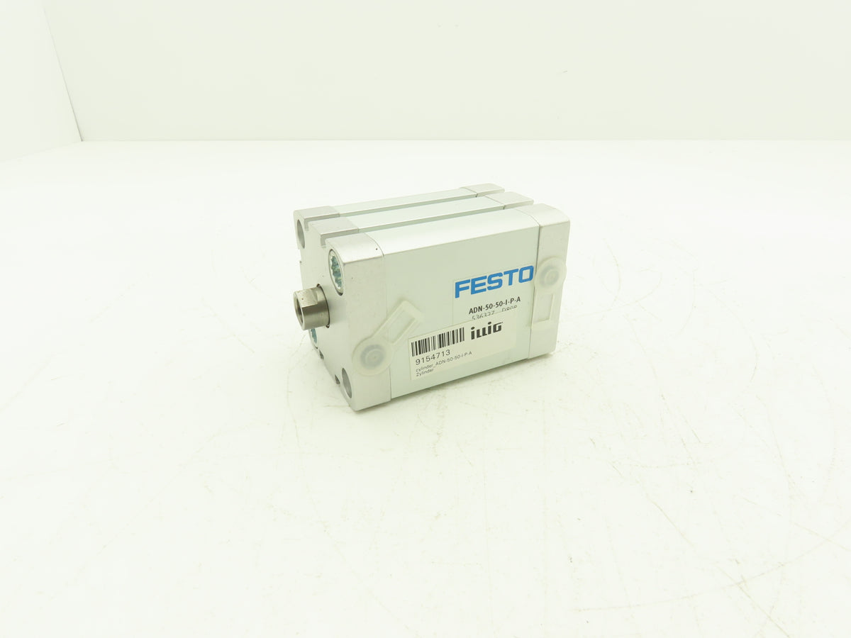 Festo ADN-50-50-I-P-A-S6 Pneumatic Air Cylinder 50mm Bore 50mm Stroke 145PSI