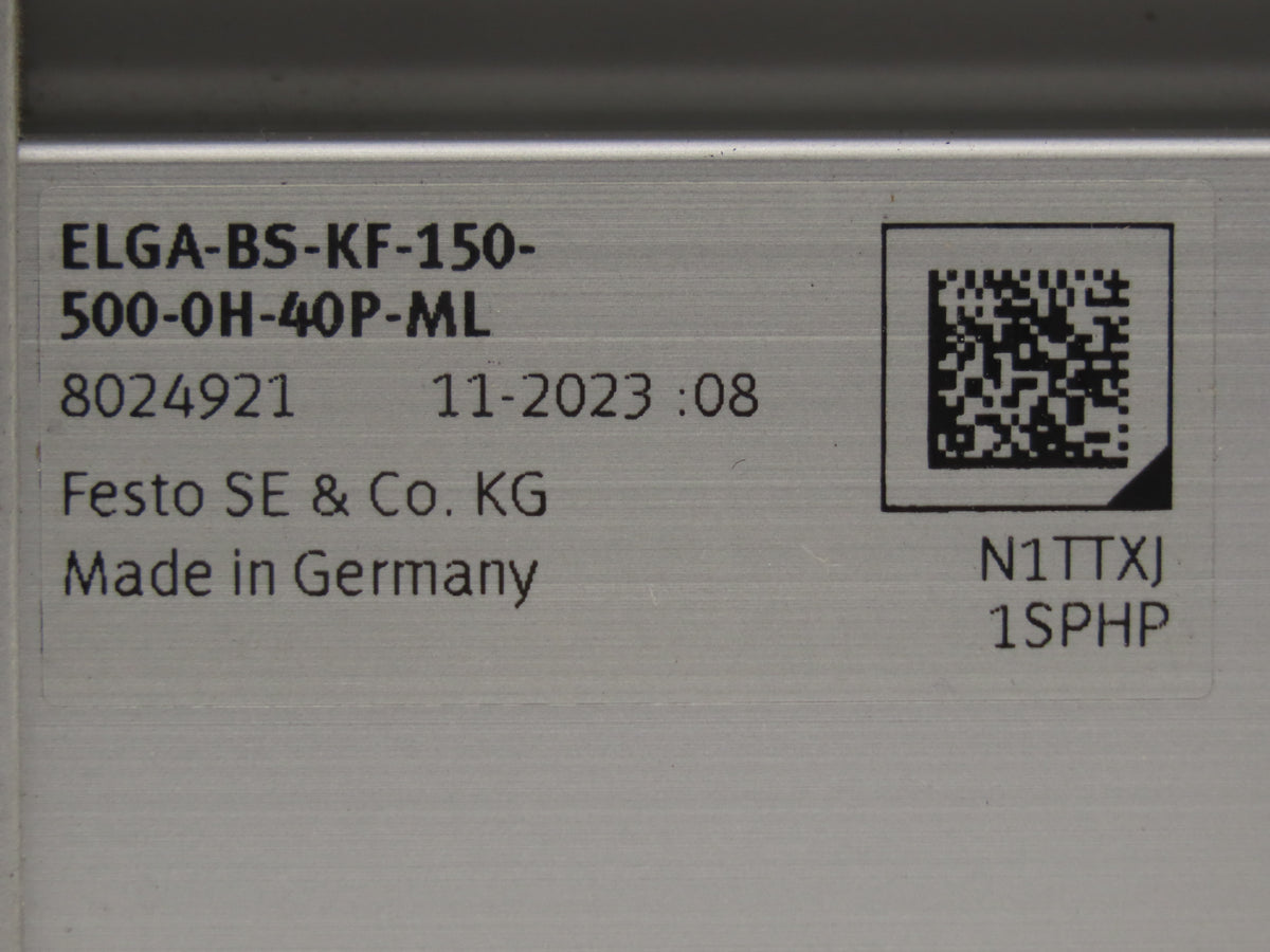 Festo ELGA-BS-KF-150-500-0H-40P-ML Ball Screw Axis Linear Actuator 500mm Stroke