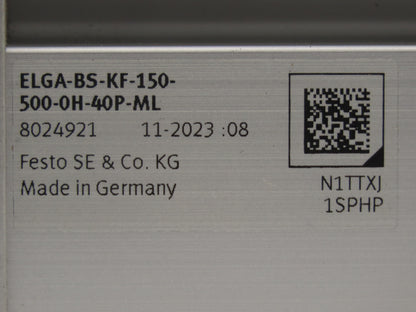 Festo ELGA-BS-KF-150-500-0H-40P-ML Ball Screw Axis Linear Actuator 500mm Stroke