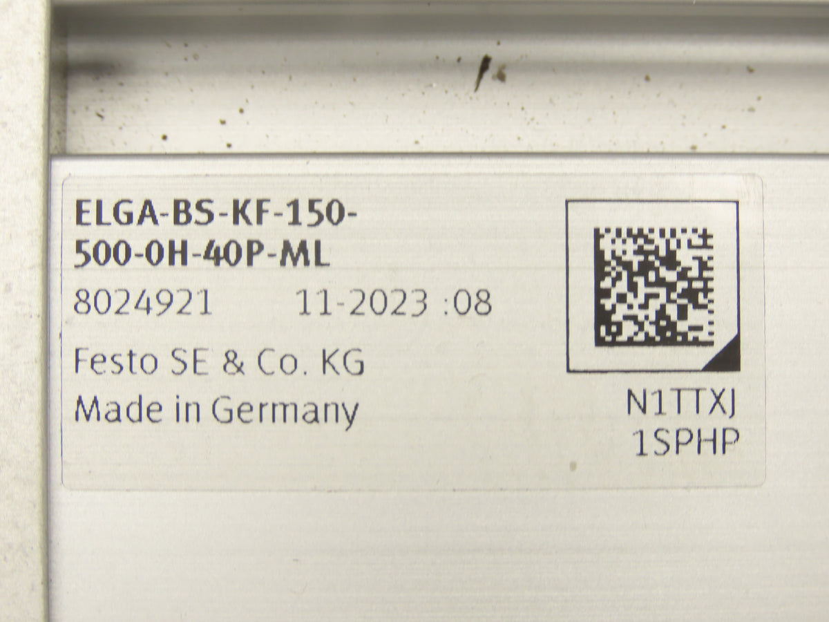 Festo ELGA-BS-KF-150-500-0H-40P-ML Ball Screw Axis Linear Actuator 500mm Stroke