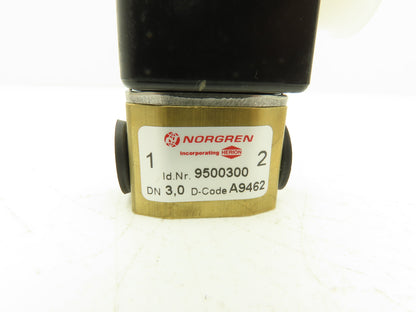 Norgren Herion 9500300 Solenoid Actuated Poppet Valve 2-Way 2-Pos NC 1/4" NPT
