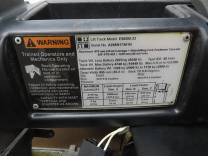 Hyster E50XN-33 Electric Forklift Rear Axle Dual Hydraulic Steering Assembly
