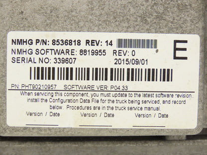 Danaher 8536818 Vehicle Master Controller Rev 0 Off E50XN-33 Forklift