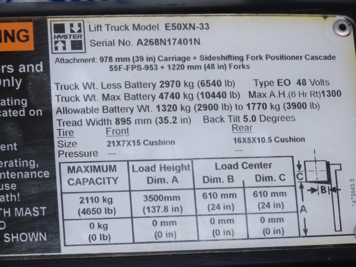 Danaher 8536818 Vehicle Master Controller Rev 0 Off E50XN-33 Forklift