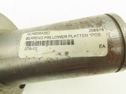 208878 Lower Platen Bearing Pin Flanged Steel Pivot Pin Industrial Press Part