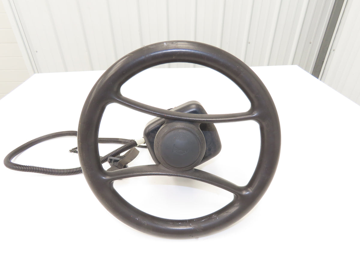 Hyster 8808585 Forklift Steering Wheel & Bracket Assembly Removed From E50XN-33