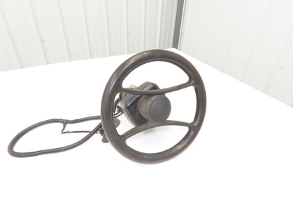Hyster 8808585 Forklift Steering Wheel & Bracket Assembly Removed From E50XN-33