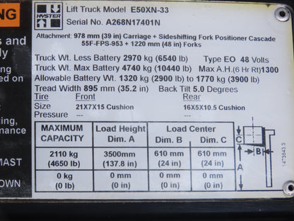 Hyster 8808585 Forklift Steering Column Tilt Bracket Removed From E50XN-33