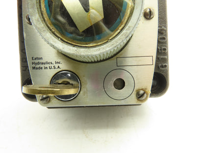 Vickers F3 FG 02 1500 50 Hydraulic Flow Control Valve Manual Knob 1500 PSI w Key