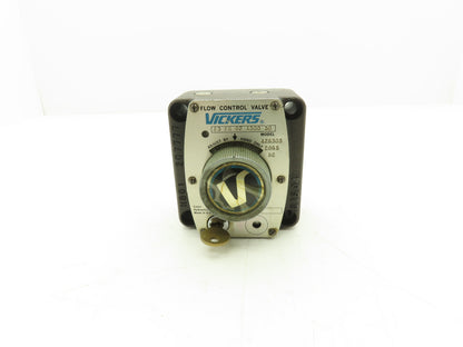 Vickers F3 FG 02 1500 50 Hydraulic Flow Control Valve Manual Knob 1500 PSI w Key