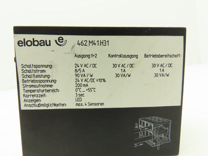 Elobau 462 M41 H31 Emergency Stop Control Safety Relay 24V AC/DC 4 Sensors