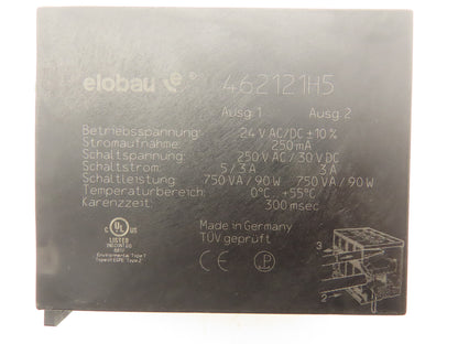 Elobau 462121H5 Emergency Stop Control Relay 24V AC/DC Switching 250VAC/30VDC