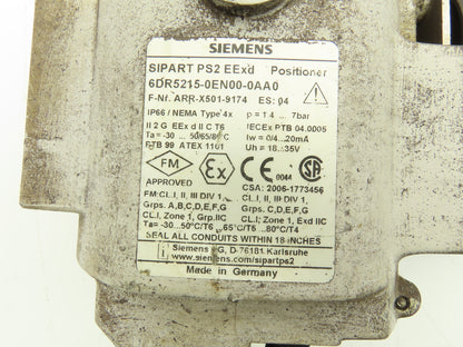 Siemens 6DR5215-0EN00-0AA0 Electro Pneumatic Valve Positioner SIPART PS2 EExd