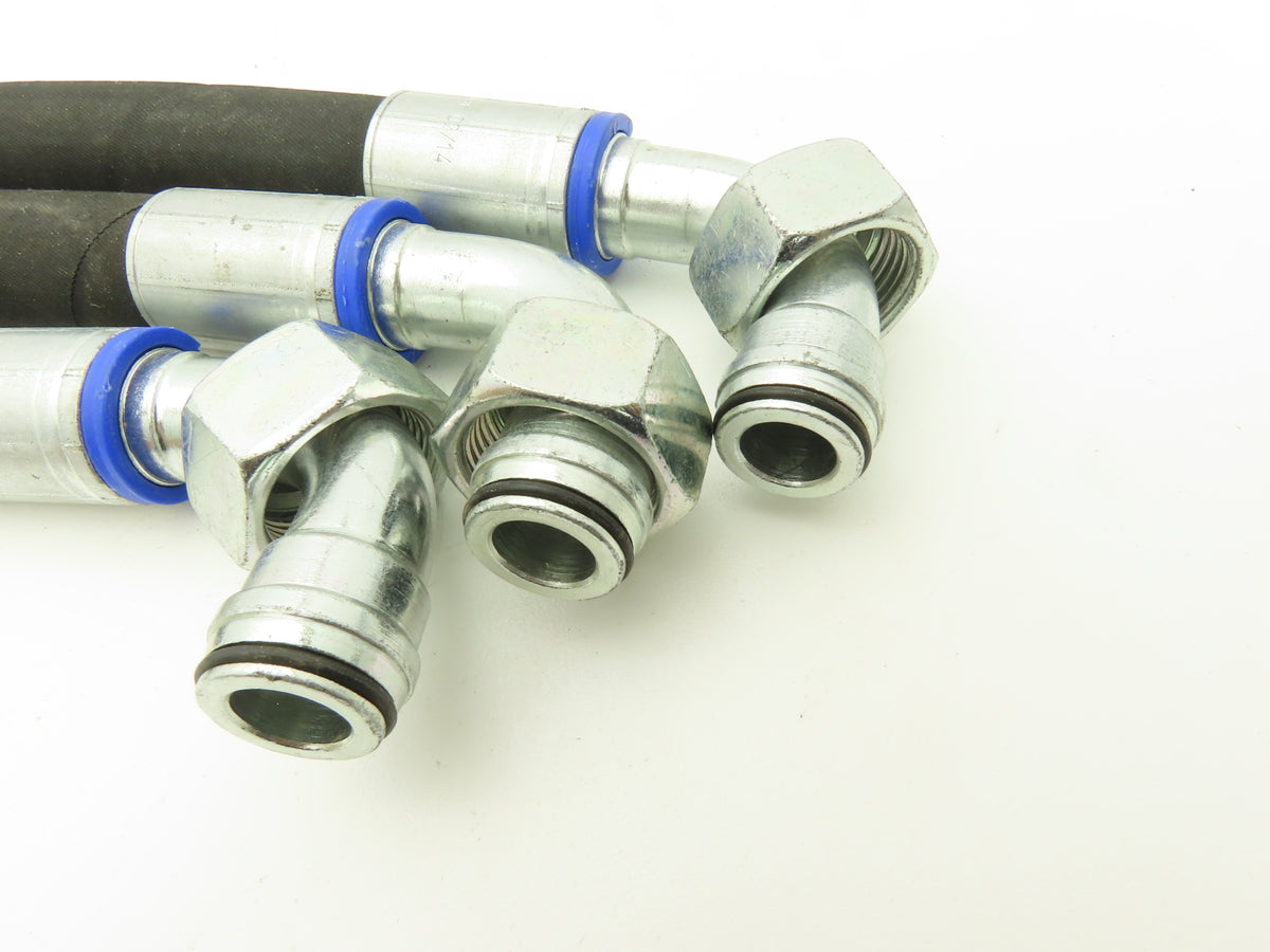 illig 1500 PSI 3/4" Hydraulic Hose 1SN DN20 x 930mm M30x2 Threads Lot of 3