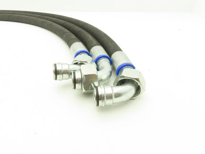 illig 1500 PSI 3/4" Hydraulic Hose 1SN DN20 x 930mm M30x2 Threads Lot of 3