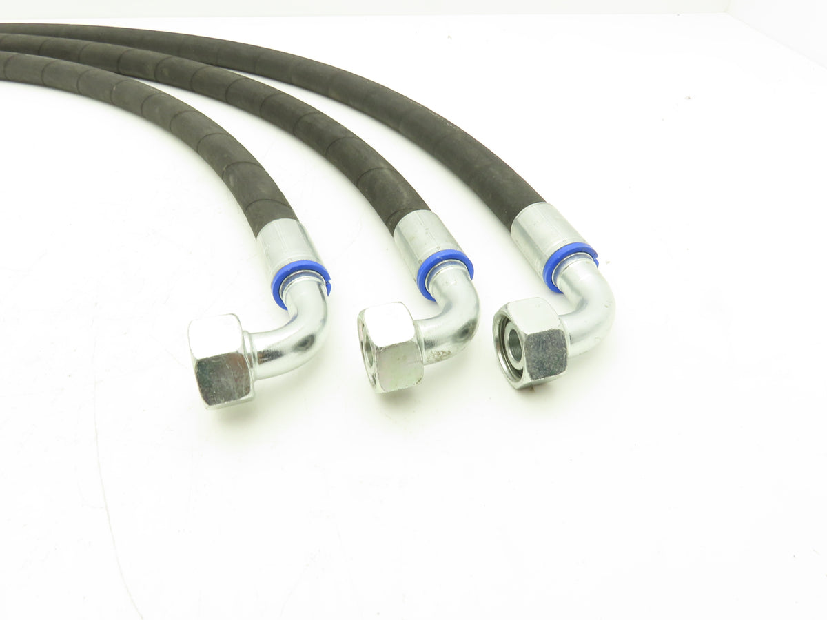 illig 1500 PSI 3/4" Hydraulic Hose 1SN DN20 x 930mm M30x2 Threads Lot of 3