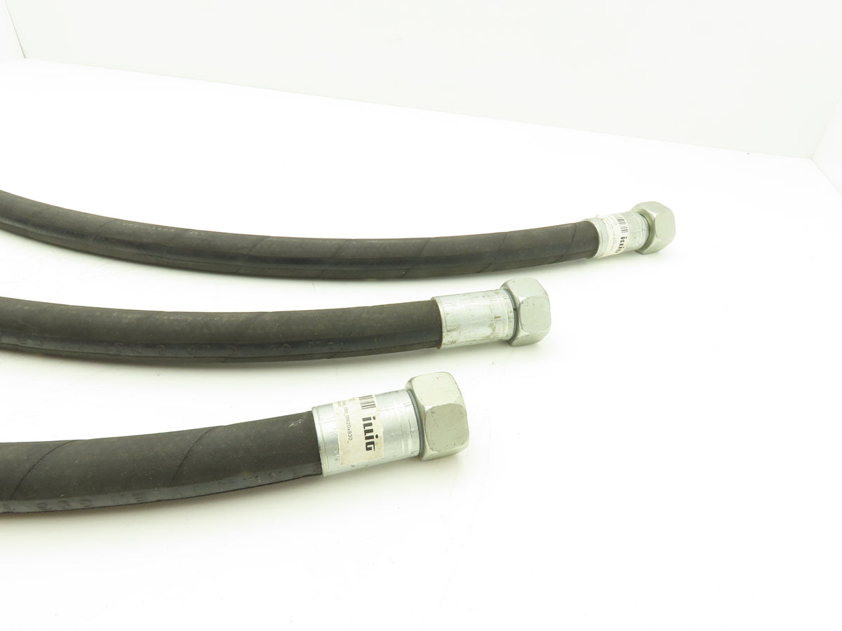 illig 1500 PSI 3/4" Hydraulic Hose 1SN DN20 x 930mm M30x2 Threads Lot of 3
