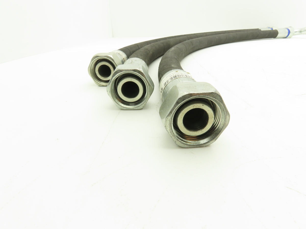 illig 1500 PSI 3/4" Hydraulic Hose 1SN DN20 x 930mm M30x2 Threads Lot of 3