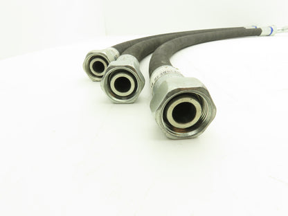 illig 1500 PSI 3/4" Hydraulic Hose 1SN DN20 x 930mm M30x2 Threads Lot of 3