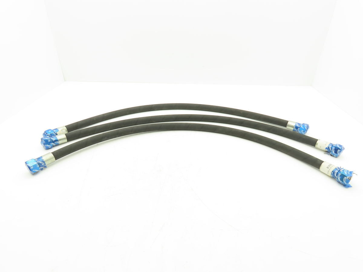 illig 1800 PSI 5/8" Hydraulic Hose 900MM Length M24x1.5 Threads Lot of 3