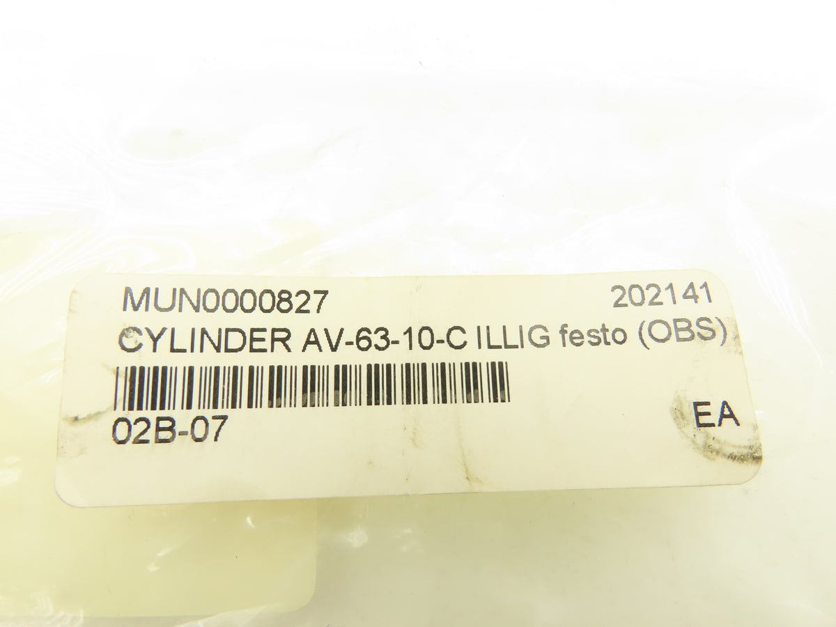 Festo 188278 Pneumatic Cylinder Short Stroke 10 mm G1 Female Port Aluminum Body