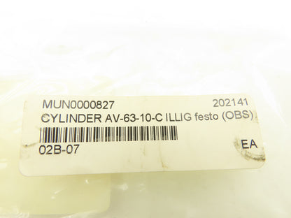 Festo 188278 Pneumatic Cylinder Short Stroke 10 mm G1 Female Port Aluminum Body