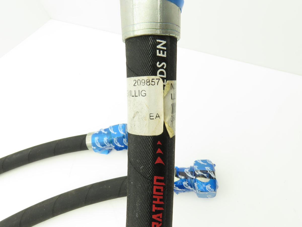 illig 5000 PSI 5/8" Hydraulic Hose 1000MM Length M32x2 Threads Lot of 4