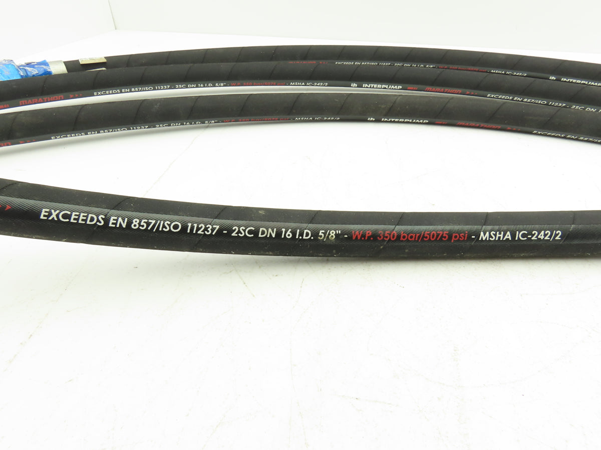 illig 5000 PSI 5/8" Hydraulic Hose 1000MM Length M32x2 Threads Lot of 4