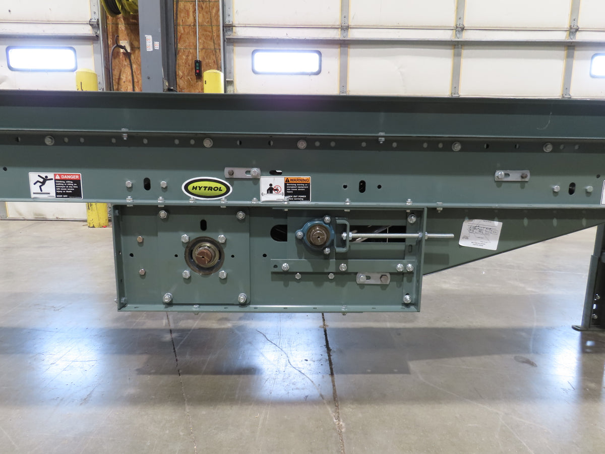 Hytrol 16"x 10' Slider Bed Conveyor 10"Belt 1Hp 230/460V 3PH Center Drive 66FPM