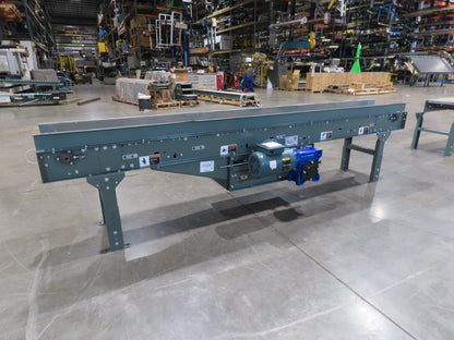 Hytrol 16"x 10' Slider Bed Conveyor 10"Belt 1Hp 230/460V 3PH Center Drive 66FPM