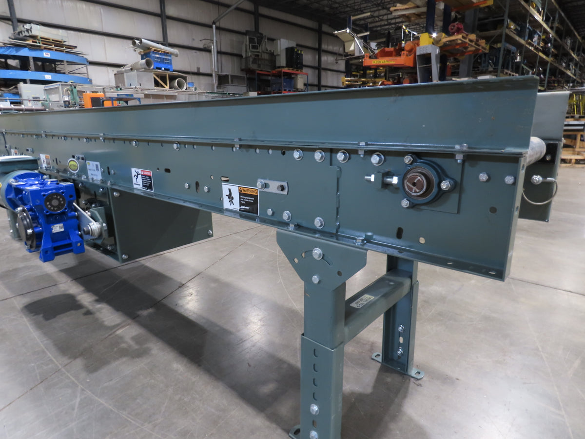 Hytrol 16"x 10' Slider Bed Conveyor 10"Belt 1Hp 230/460V 3PH Center Drive 66FPM