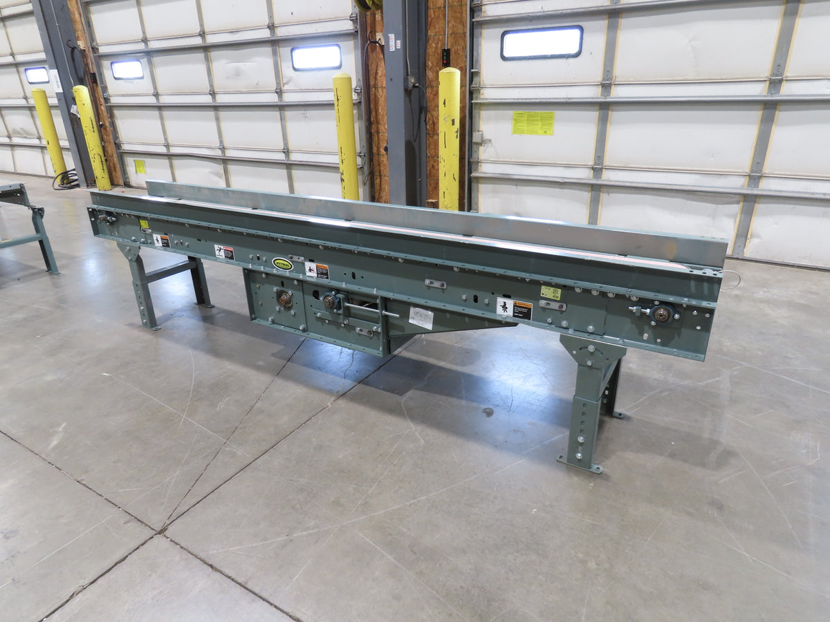 Hytrol 16"x 10' Slider Bed Conveyor 10"Belt 1Hp 230/460V 3PH Center Drive 66FPM