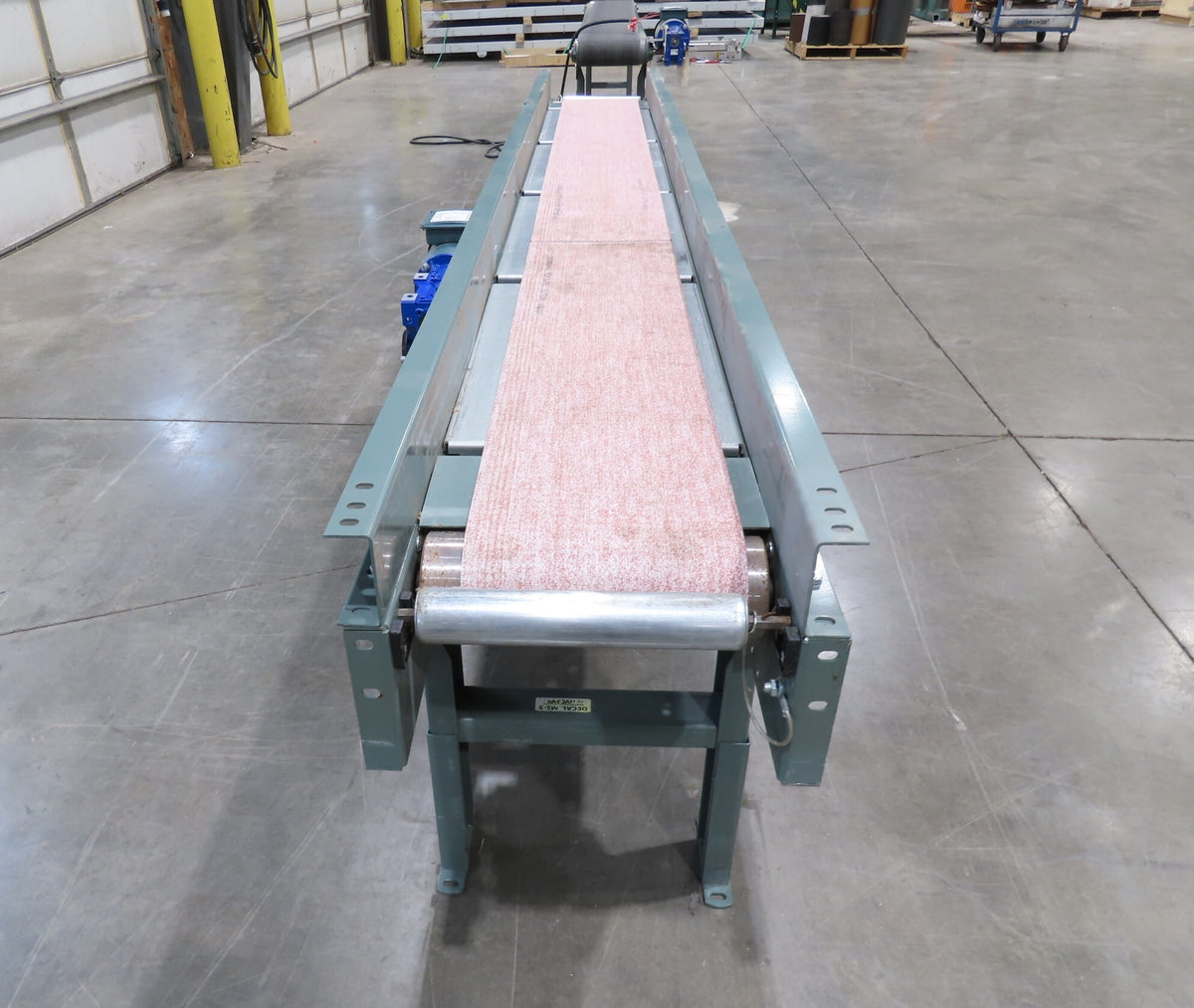 Hytrol 16"x 10' Slider Bed Conveyor 10"Belt 1Hp 230/460V 3PH Center Drive 66FPM