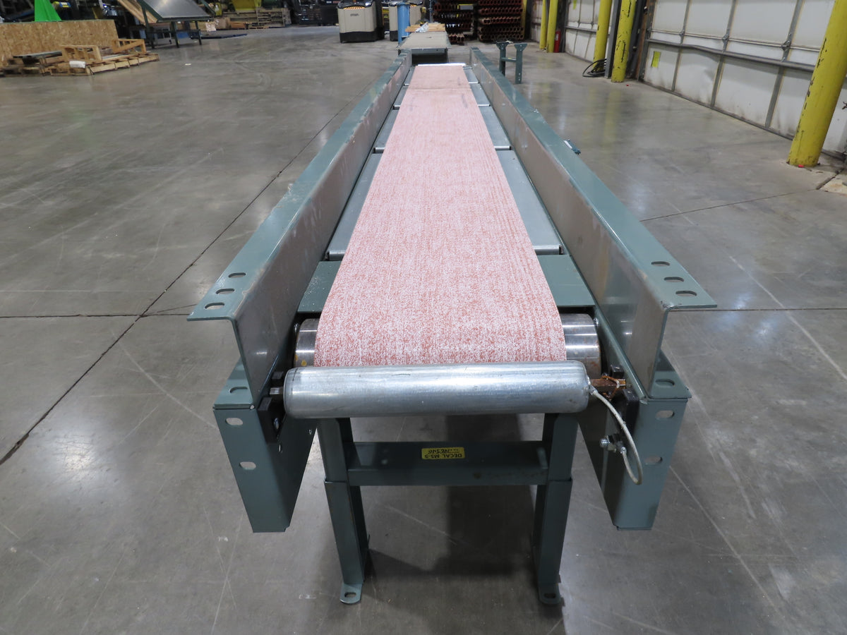 Hytrol 16"x 10' Slider Bed Conveyor 10"Belt 1Hp 230/460V 3PH Center Drive 66FPM