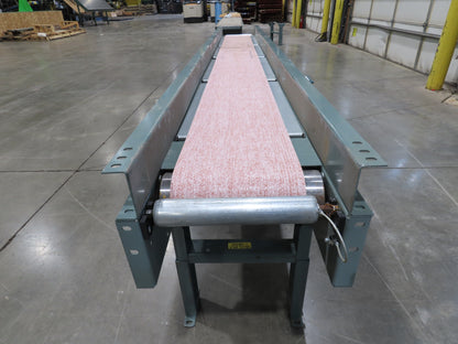 Hytrol 16"x 10' Slider Bed Conveyor 10"Belt 1Hp 230/460V 3PH Center Drive 66FPM