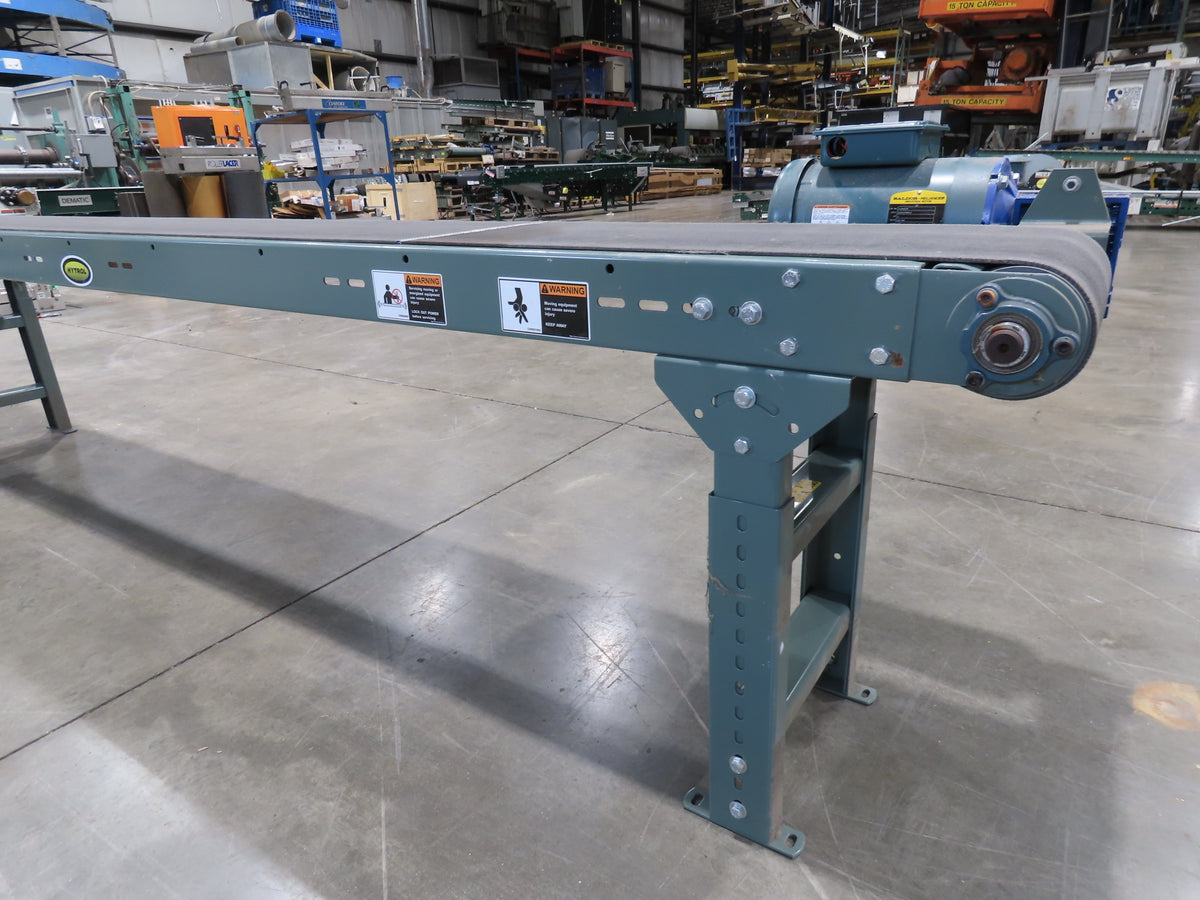 Hytrol TA 14"x 10' 10" Slider Bed Conveyor 12"Belt 230/460V 3PH End Drive 34FPM