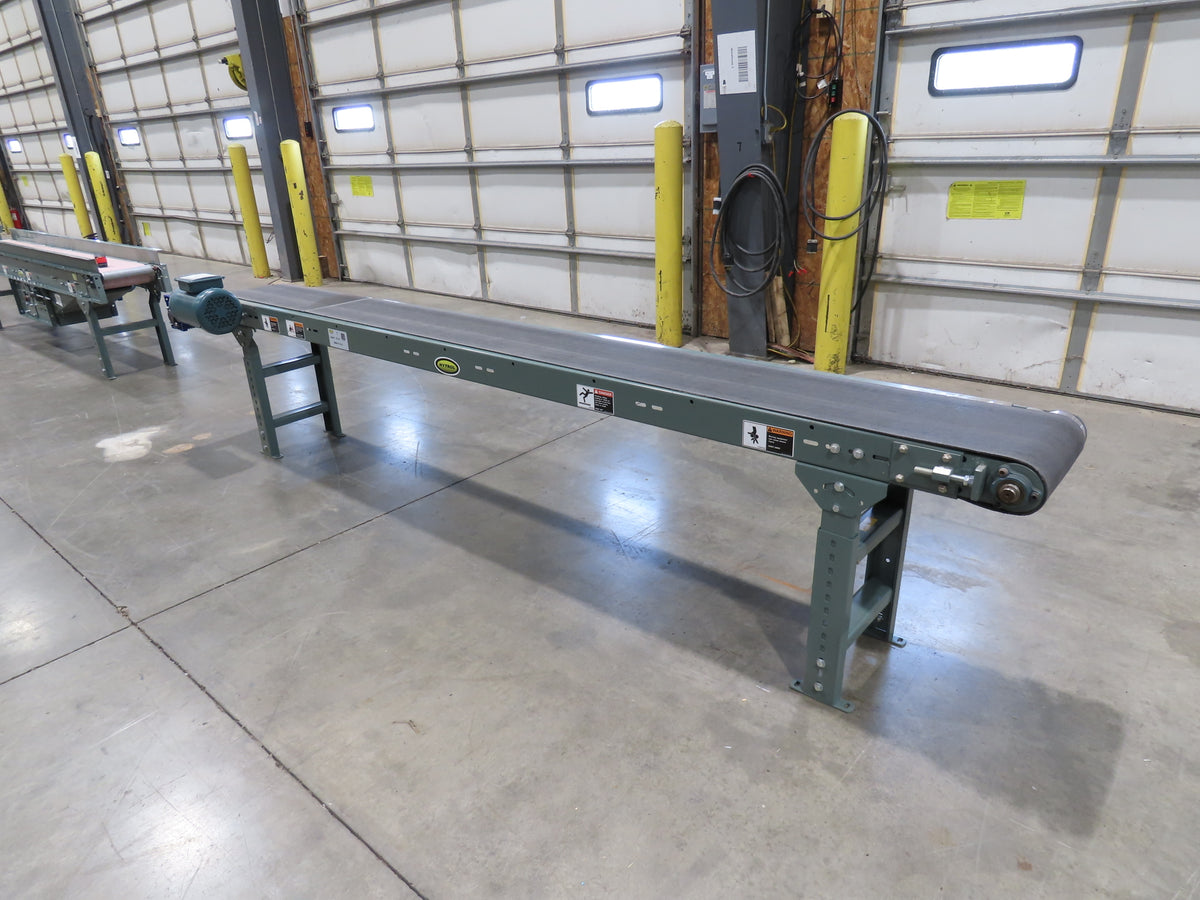 Hytrol TA 14"x 10' 10" Slider Bed Conveyor 12"Belt 230/460V 3PH End Drive 34FPM