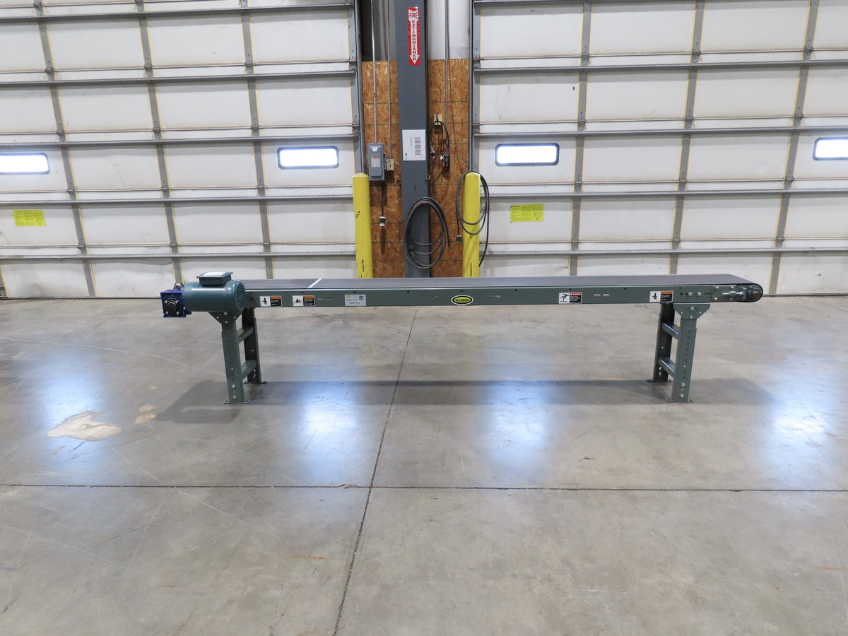 Hytrol TA 14"x 10' 10" Slider Bed Conveyor 12"Belt 230/460V 3PH End Drive 34FPM