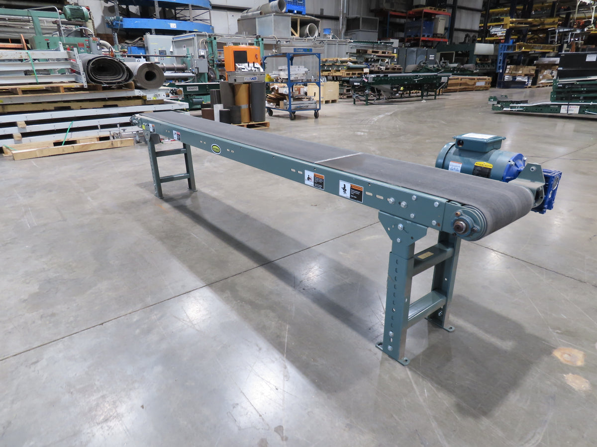 Hytrol TA 14"x 10' 10" Slider Bed Conveyor 12"Belt 230/460V 3PH End Drive 34FPM