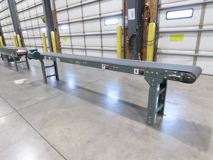 Hytrol TA 14"x 10' 10" Slider Bed Conveyor 12"Belt 230/460V 3PH End Drive 34FPM